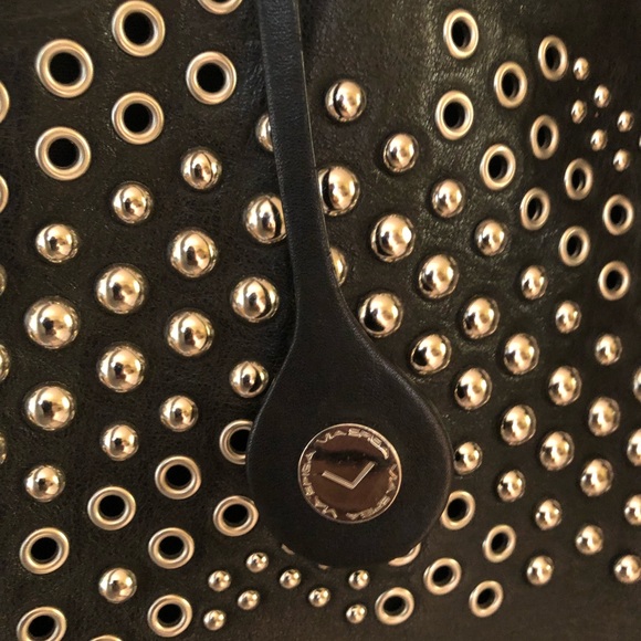 VIA SPIGA BLACK LEATHER HANDBAG VINTAGE FREE SHIPPING - Picture 5 of 10